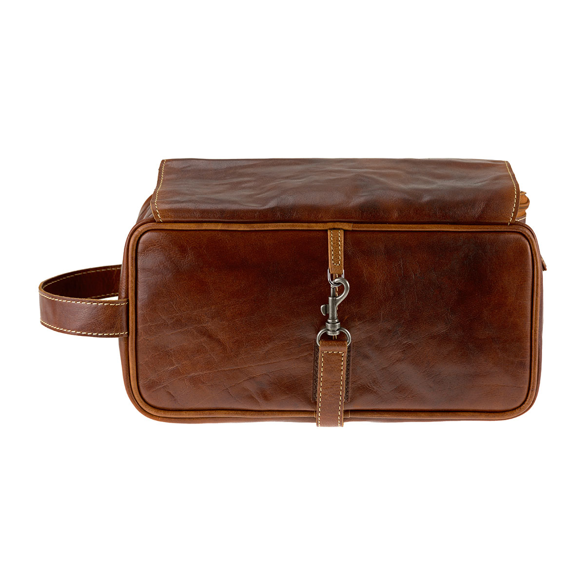 Kulturbeutel ROLL UP, Farbe cognac