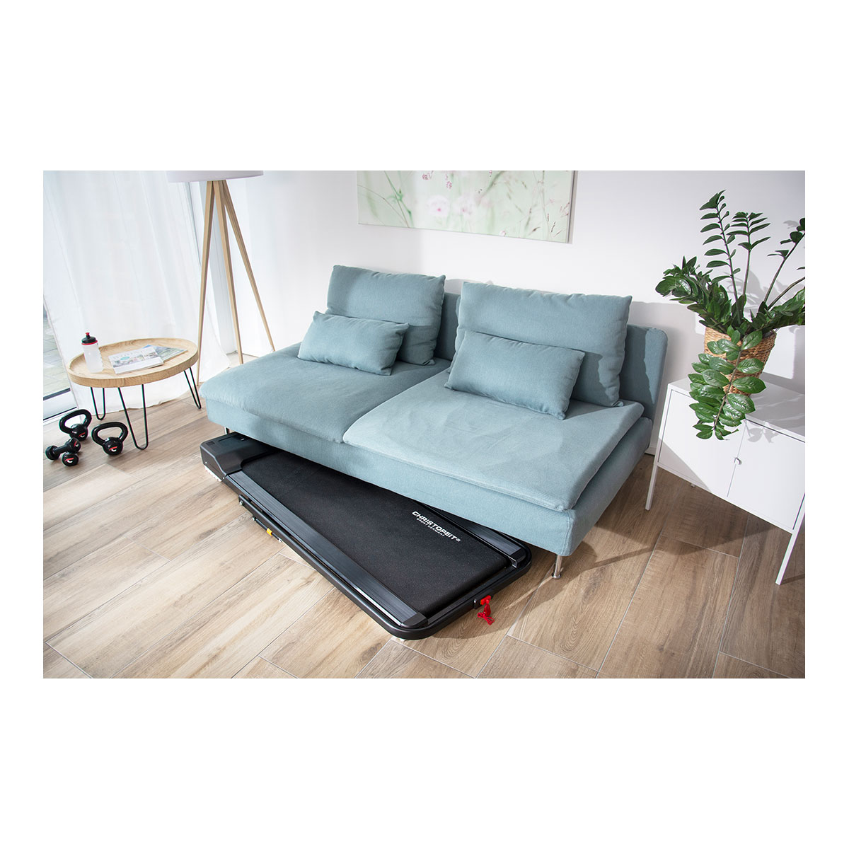 Walking Pad mit Handle Bar, inkl. Bodenschutzmatte L