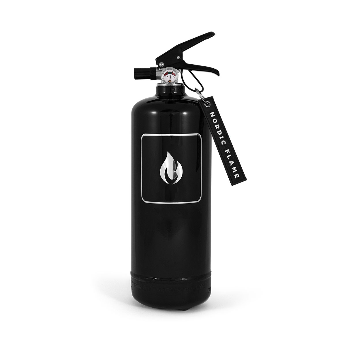 Feuerlöscher 2kg, schwarz, schwarzes Emblem