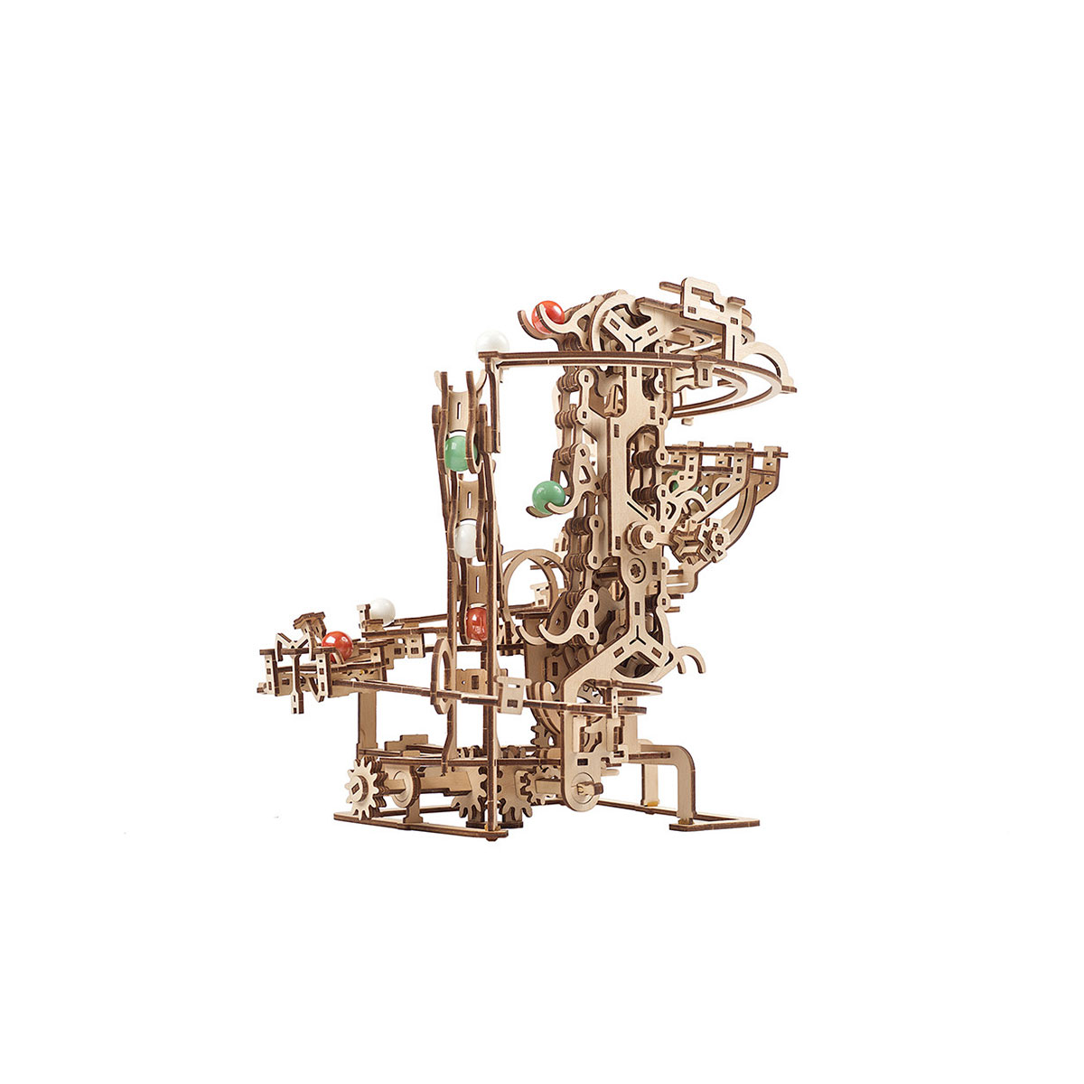 3D-Holzpuzzle, Murmel-Kettenbahn