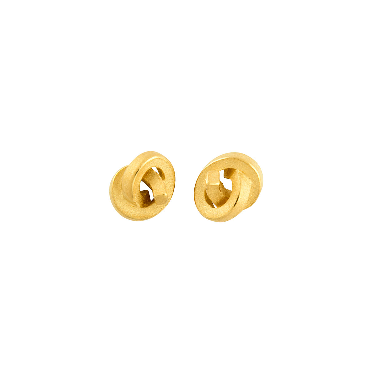 Ohrstecker Knoten goldplattiert