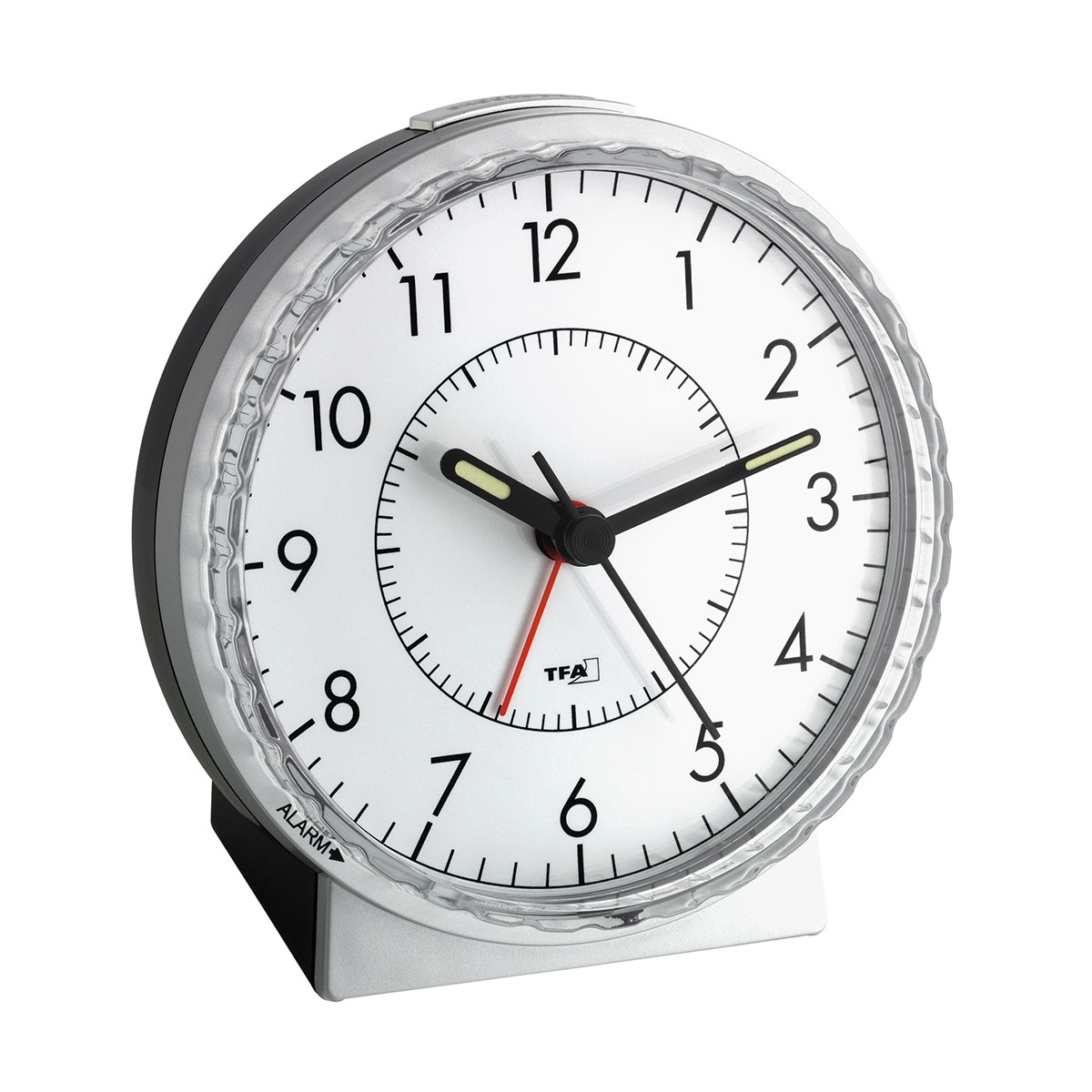 Wecker, Komfortable Alarmeinstellung mit Drehring