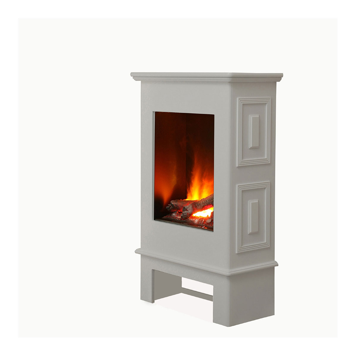 Elektroscanfire-Ofen, brillantweiß, mit 3D-Flammeffekt