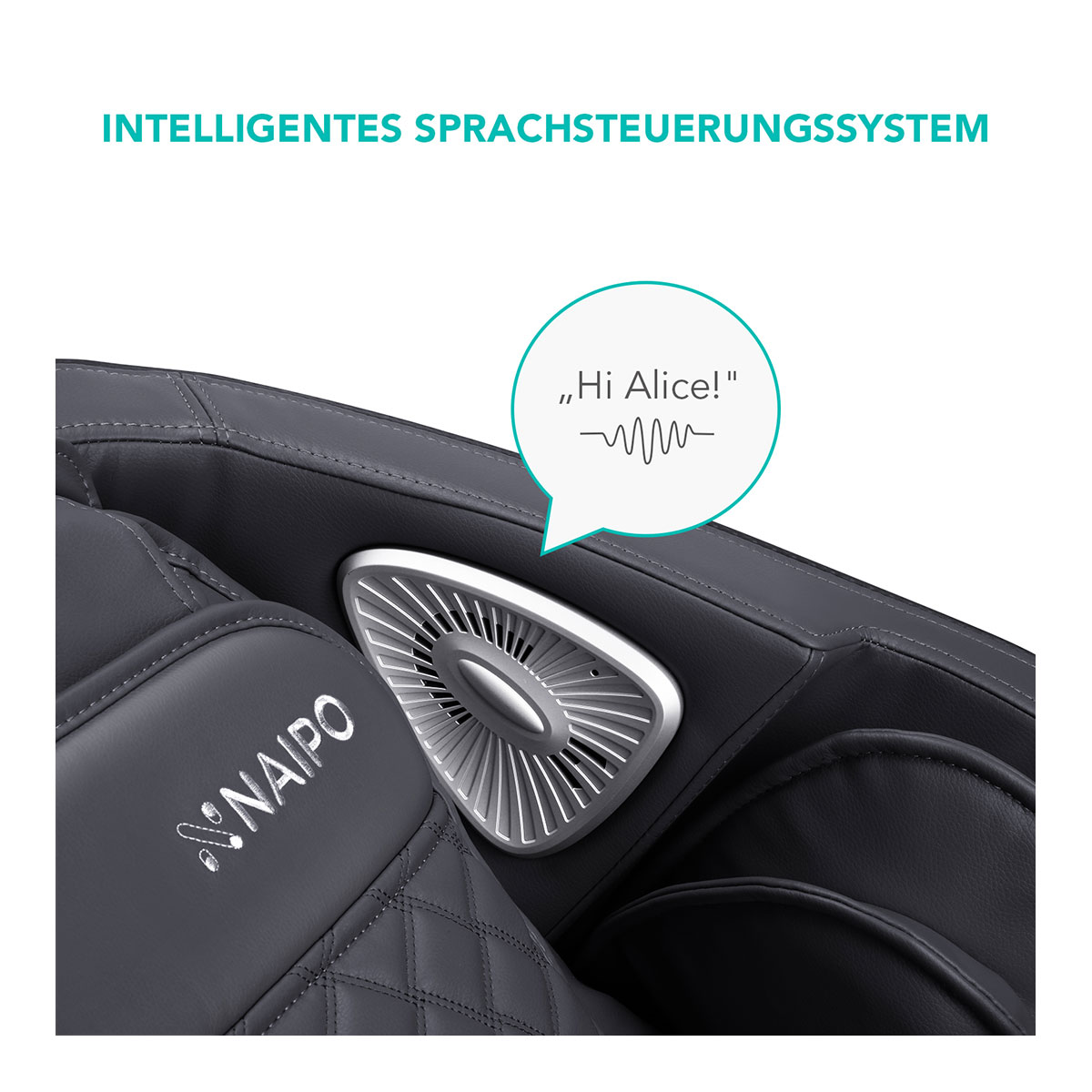 Ganzkörper Massagestuhl Schwarz