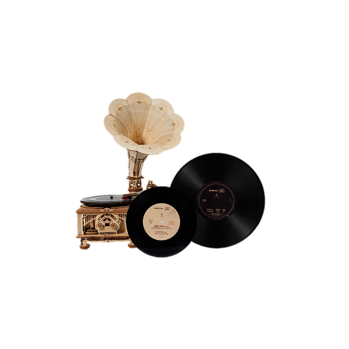 3D-Holzpuzzle, Retro Grammophon