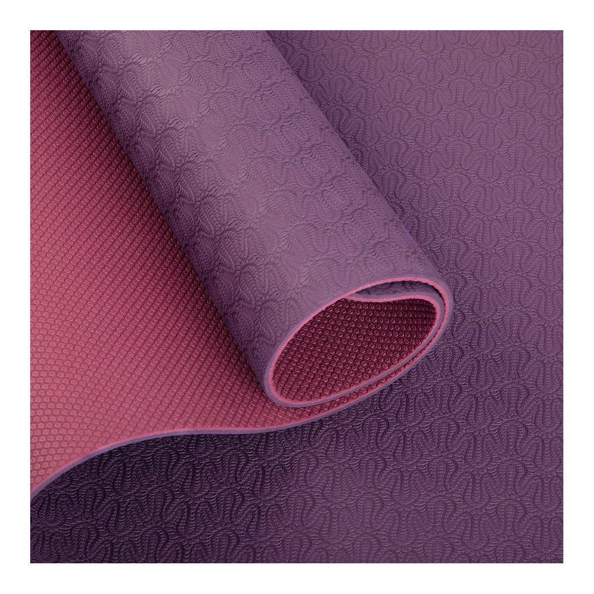 Yogamatte LOTUS PRO, aubergine/hell aubergine