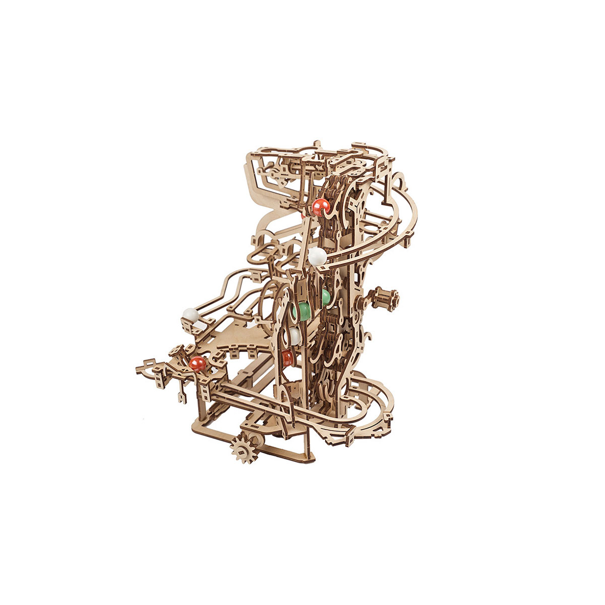 3D-Holzpuzzle, Murmel-Kettenbahn