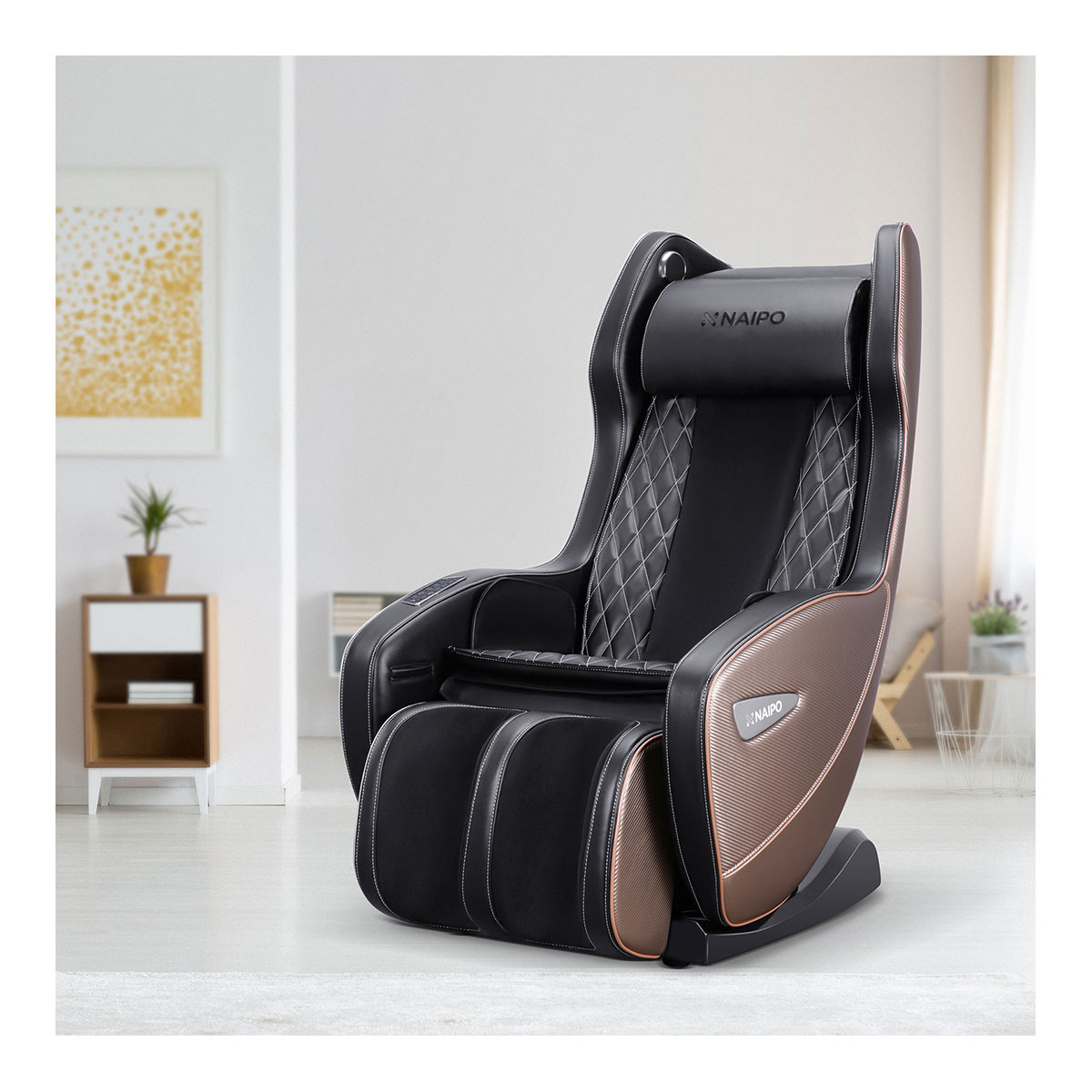 Massagestuhl Dunkelbraun/Schwarz