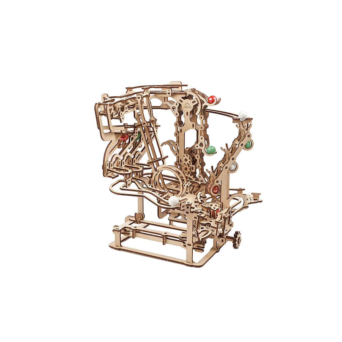 3D-Holzpuzzle, Murmel-Kettenbahn