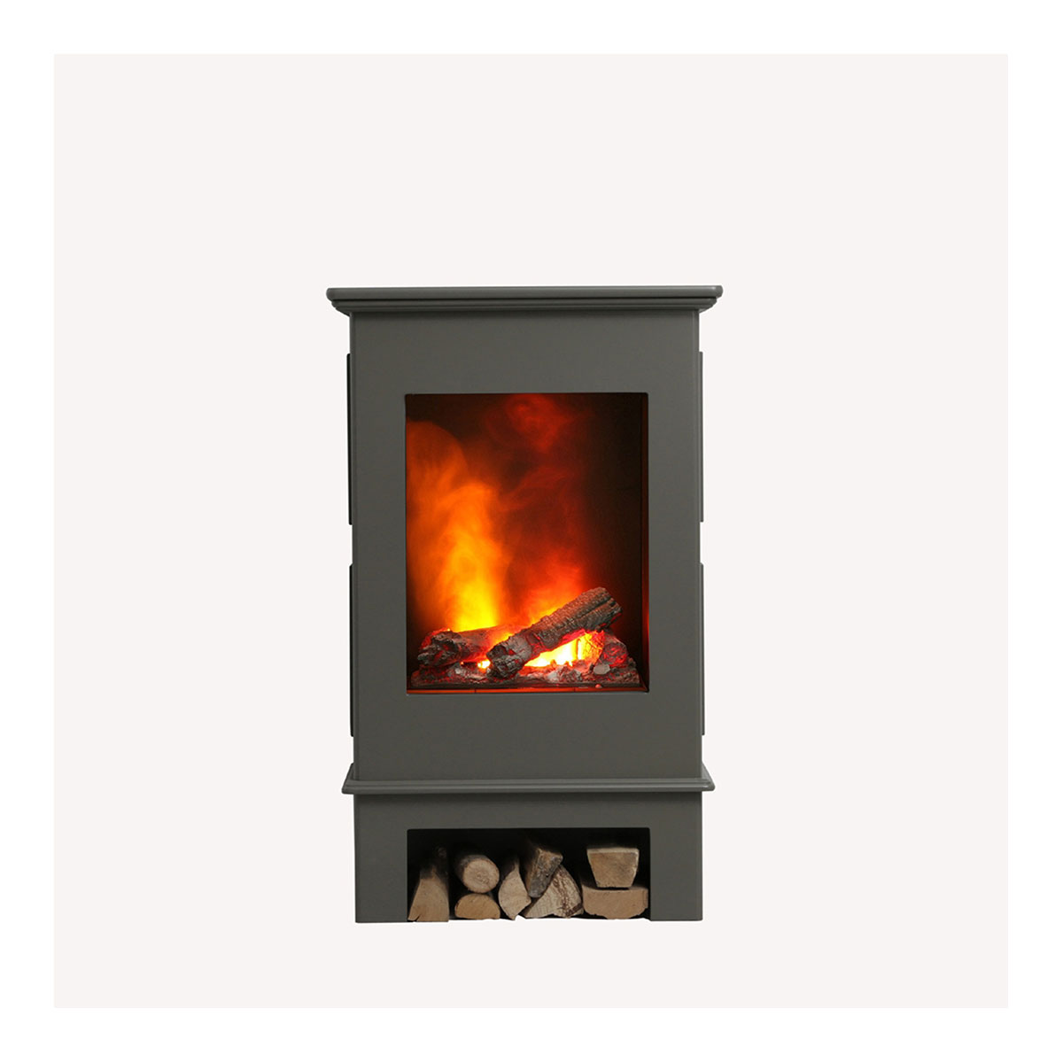 Elektroscanfire-Ofen, quarzgrau, mit 3D-Flammeffekt