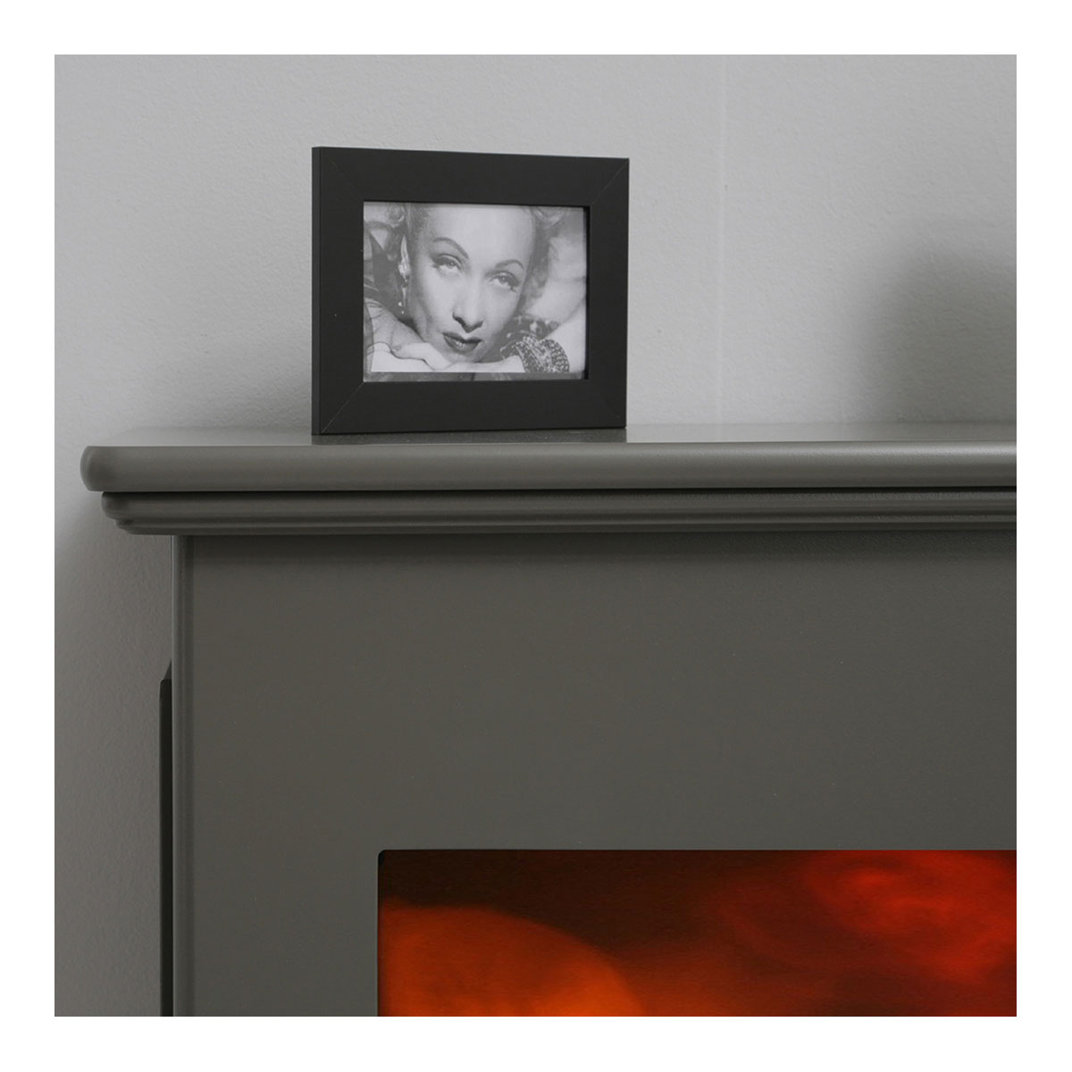 Elektroscanfire-Ofen, quarzgrau, mit 3D-Flammeffekt