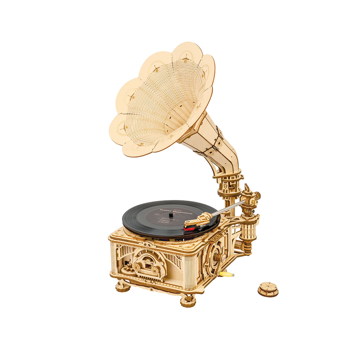 3D-Holzpuzzle, Retro Grammophon
