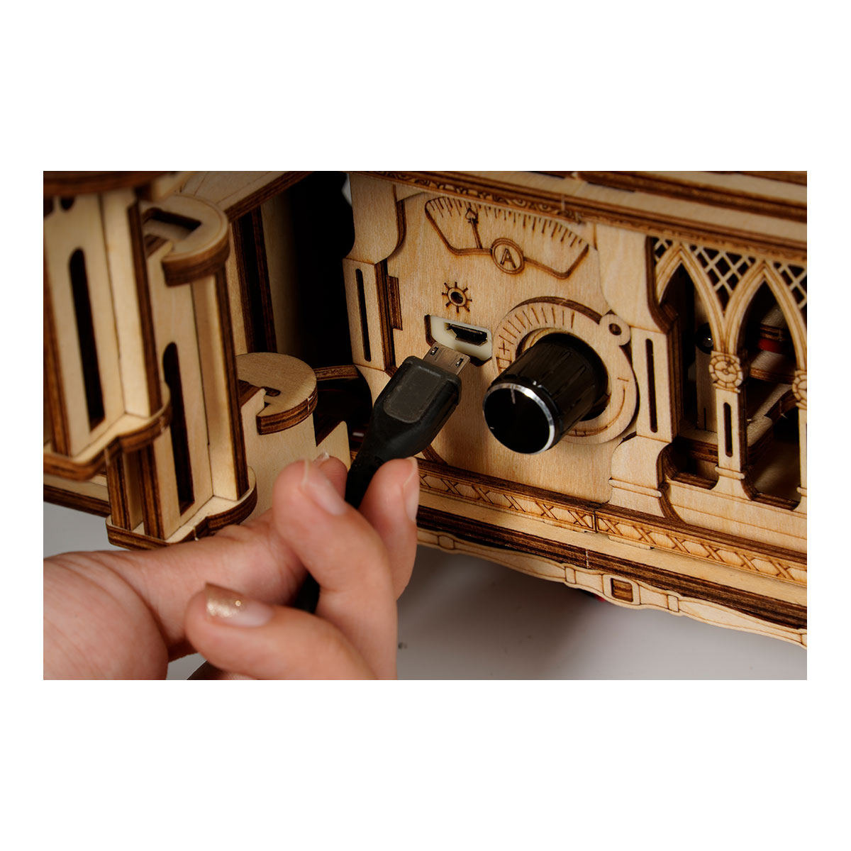 3D-Holzpuzzle, Retro Grammophon